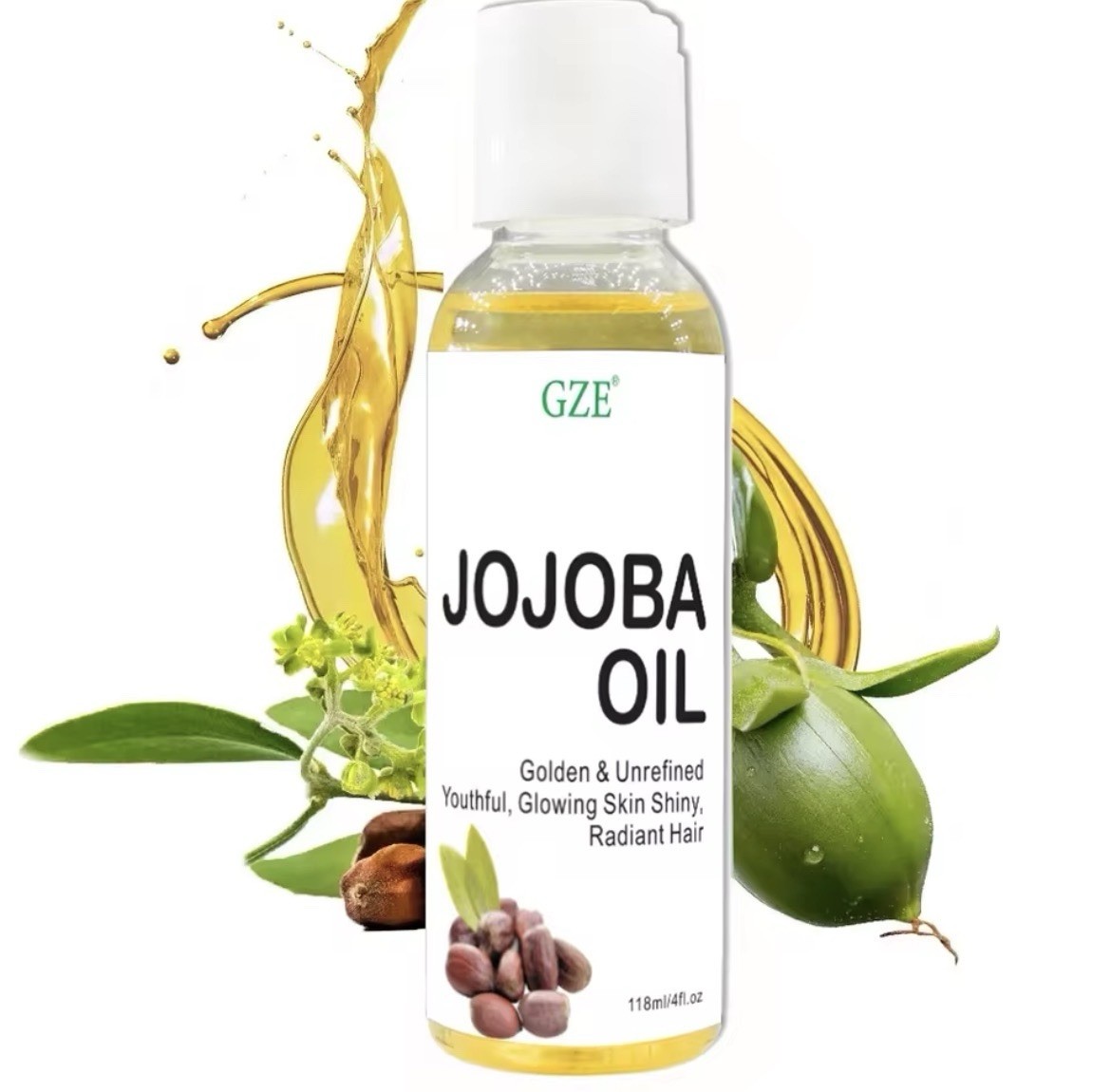JOJOBA OIL 100% PURE RAW UNREFINED GOLDEN NATURAL COLD PRESSED RADIANT HAIR