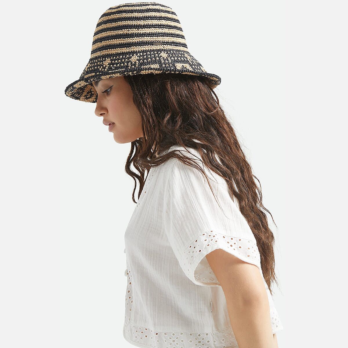 Brixton Redding Packable Straw Bucket Hat