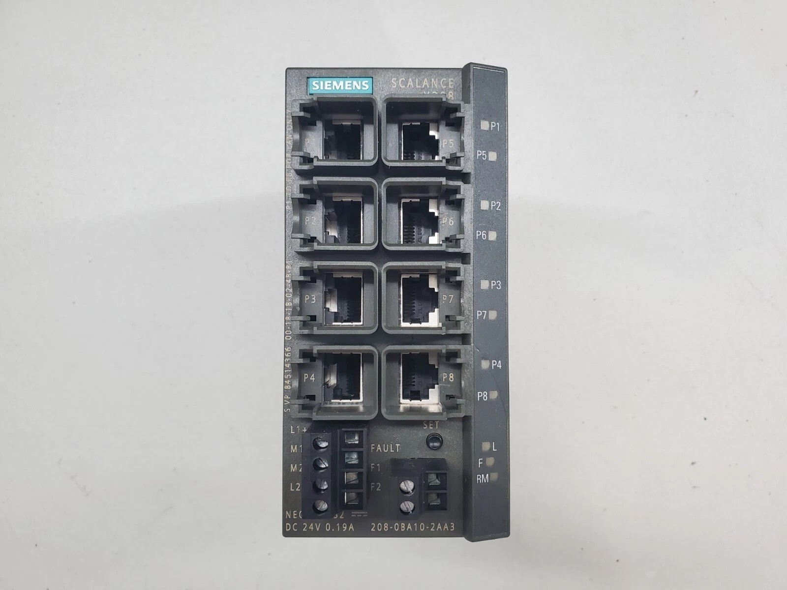 Siemens SIMATIC NET SCALANCE X208 Managed Ethernet Switch 6GK5208-0BA10-2AA3 DE