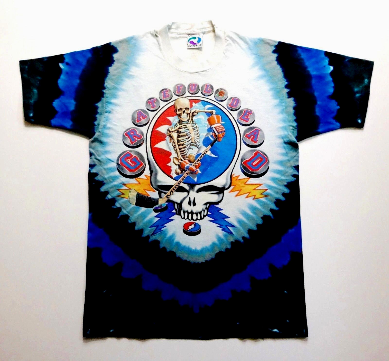 Grateful Dead Shirt T Shirt Vintage 1994 Hockey NHL '94 Puck Stick Tie Dye GDM L