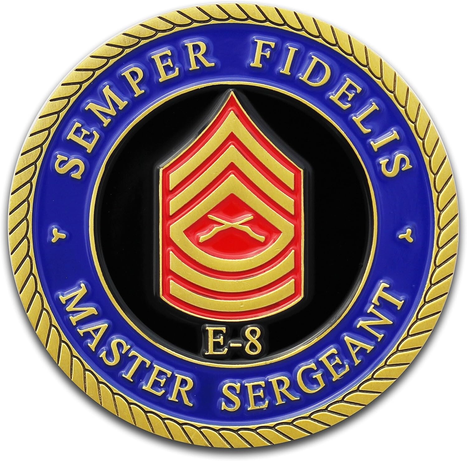 Challenge Coin: MARINE CORPS Rank E-8 Master Sergeant (Ships from CO, USA)