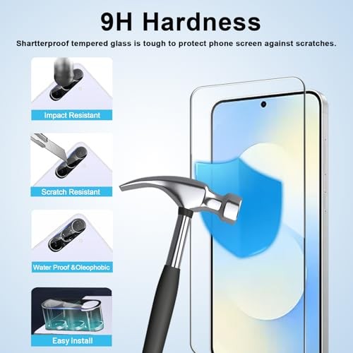 Screen Protector Compatible with Galaxy S25 FE 5G, [4+4 Pack] Camera Lens