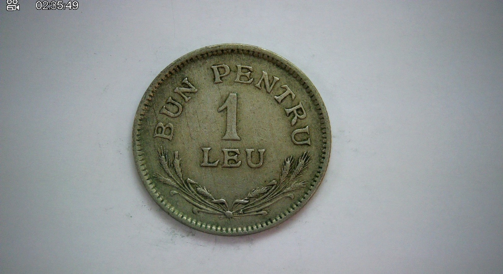 Romania 1924 1 Leu Romania 1 Leu (Kingdom; coat of arms type) Coin
