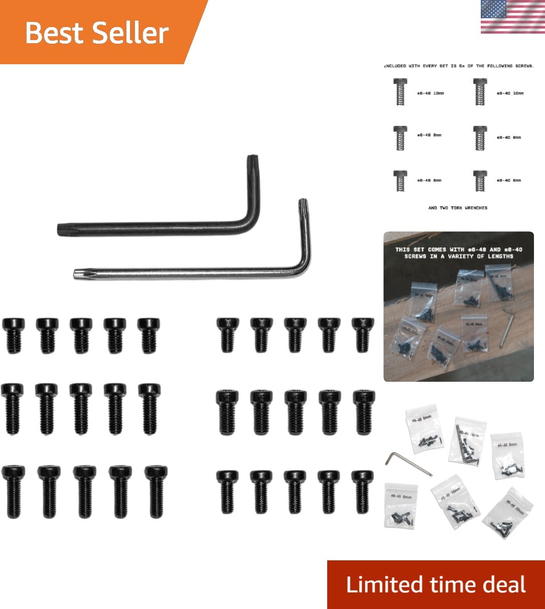 Ultimate Gunsmithing Screw Set: 6 Sizes, , Torx Resistant