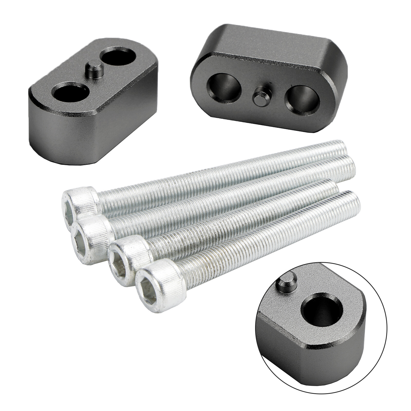 Black Risers H=20mm Fits Tiger 1200 & Explorer XR XRx XRx Low XRt XCx XCa 10-20