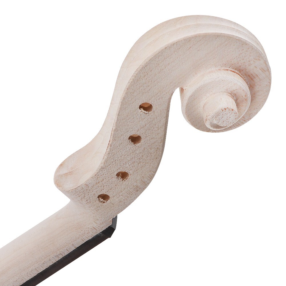 Hand Carved Maple Violin Neck Ebony Fingerboard for 4/4 Size Violin DIY Parts US