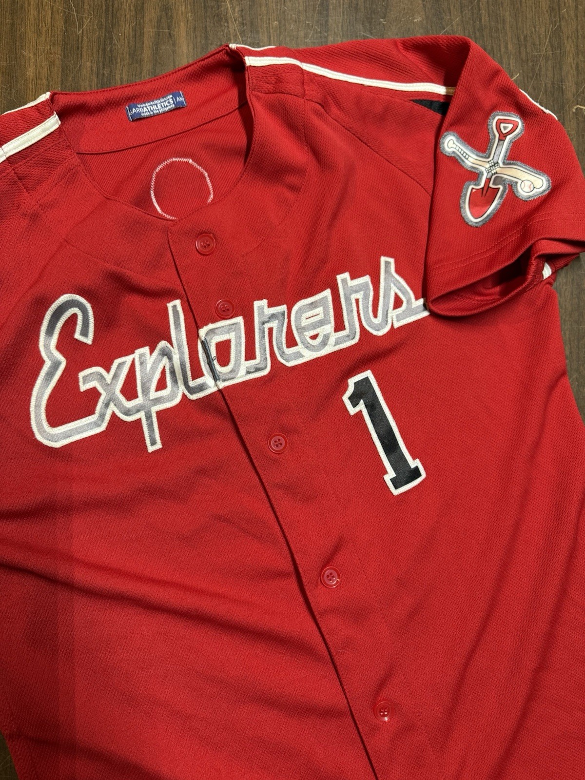 Lewis & Clark Explorers Baseball Jersey Red Medium Garb Athletics Team Issued