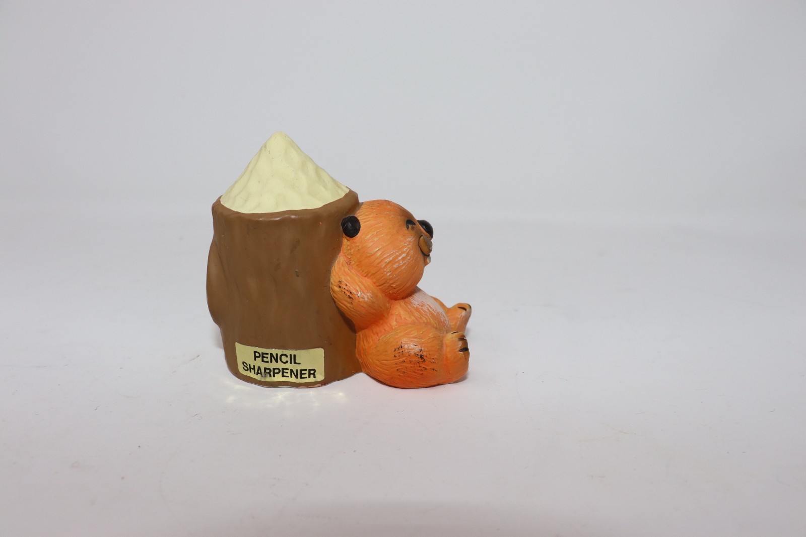 1982 Enesco Critter Sitters Orange Beaver Pencil Sharpener