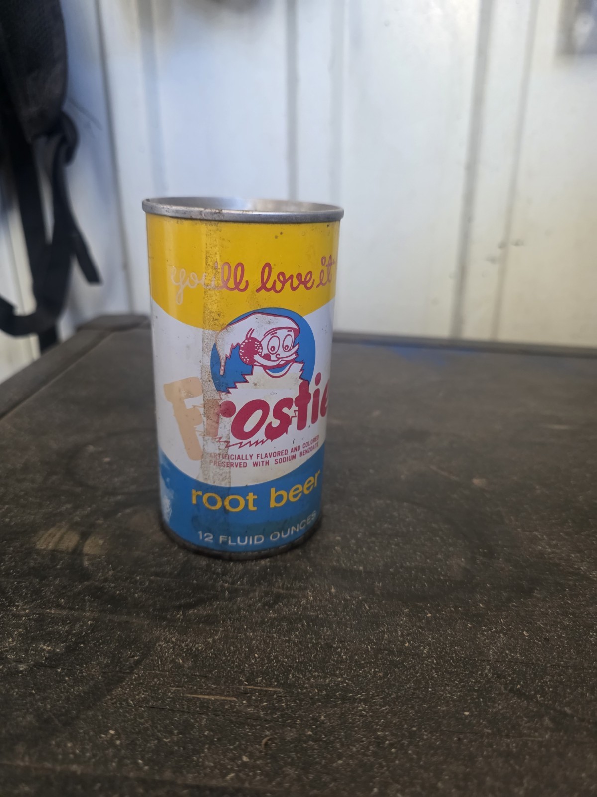 Frostie Root Beer Steel pull tab 12 oz soda pop can Camden NJ Rare L@@K