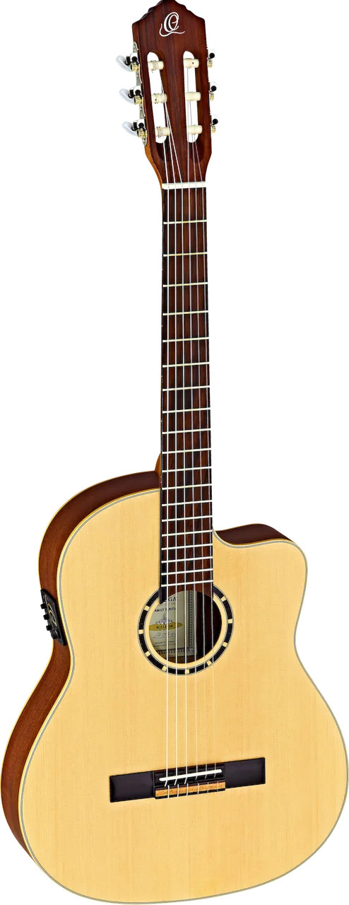 Ortega Guitars RCE125SN Family Series Slim Neck Acoustic Electric Thinline Ny...