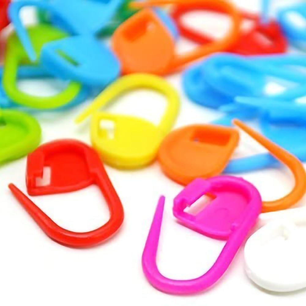 100PC Mix Color Knitting Stitch Counter Crochet Locking Stitch Markers Stitch...