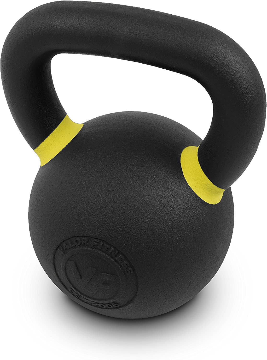 Premium Cast Iron Kettlebells Powder Coated Kettle Bell Weights - Includes LB an