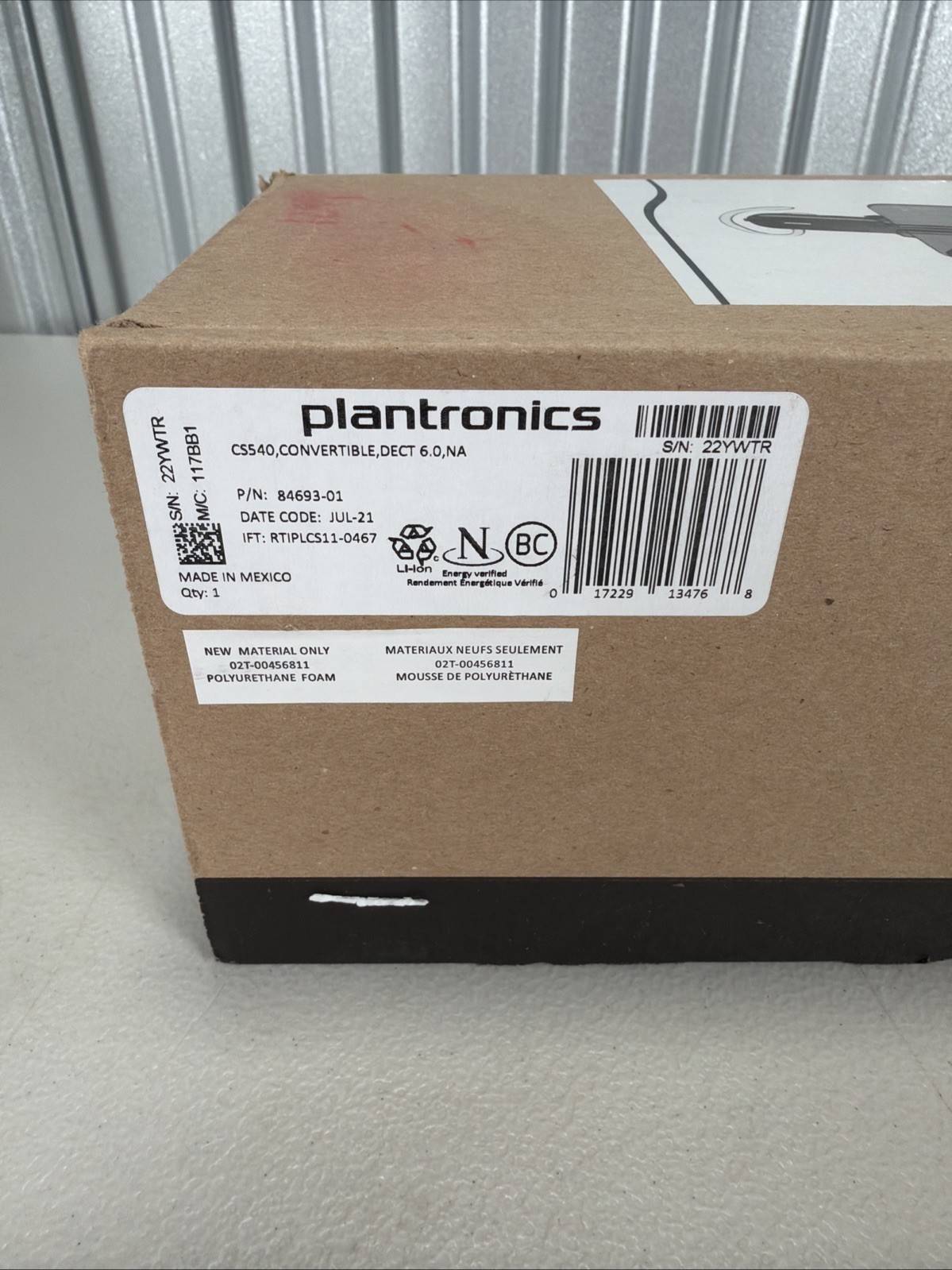 PLANTRONICS Poly CS540 Wireless DECT Headset - Black