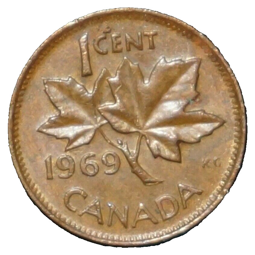 Elizabeth II -  1 cent  1969 CANADA (701F)