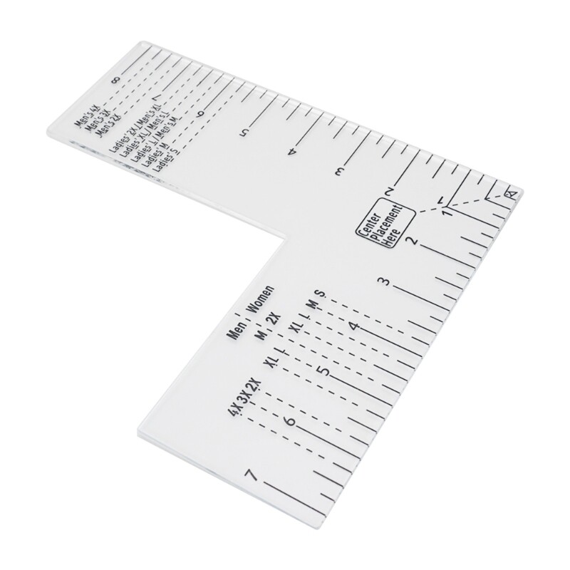 Tshirt Rulers Guide Left Chest Placement Tool for Press Printing(Adult)