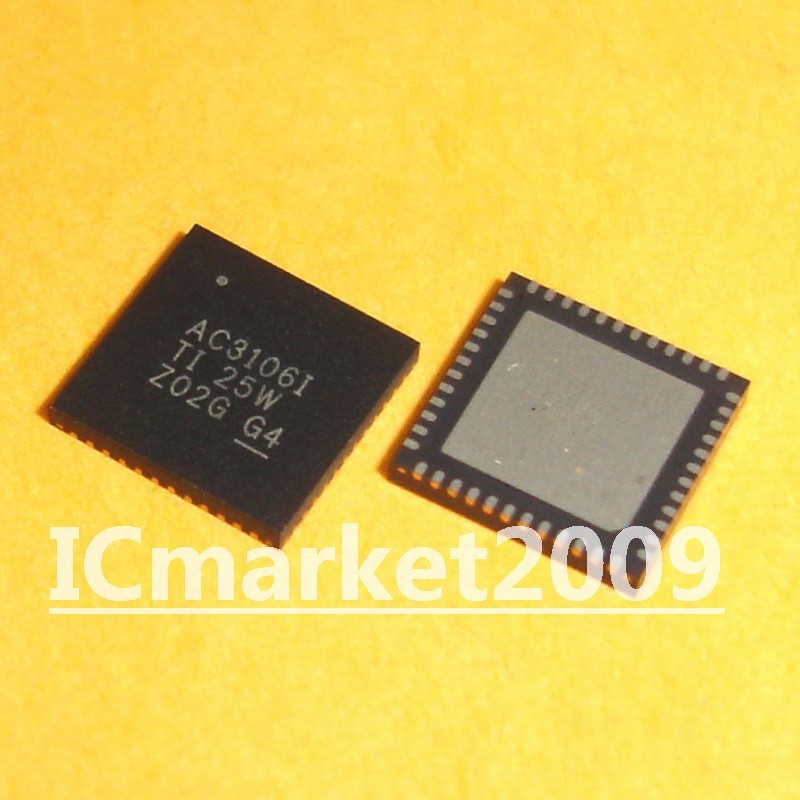 5 PCS TLV320AIC3106IRGZR QFN-48 AC3106I Low-Power Stereo CODEC with 10 Inputs