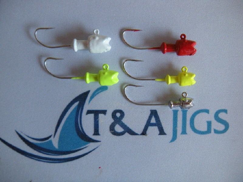 20 Hot Lips Jig Heads 1/4 oz Lot of 20 color choice mustad saltwater hooks jigs