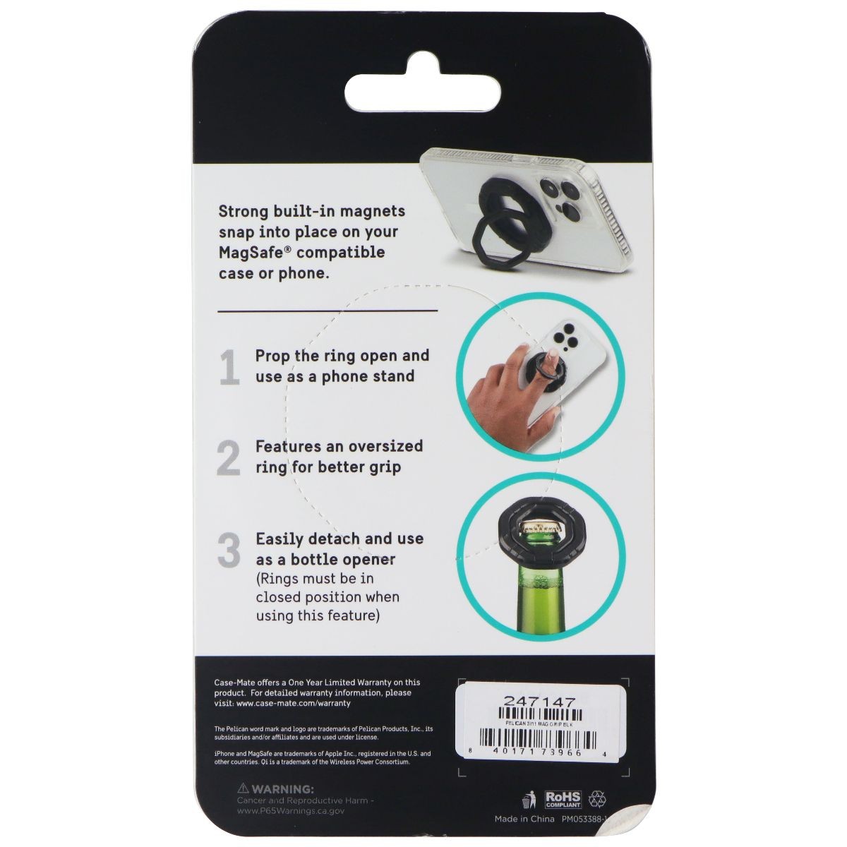Pelican Magnetic 3-in-1 Multi-Tool for MagSafe - Black