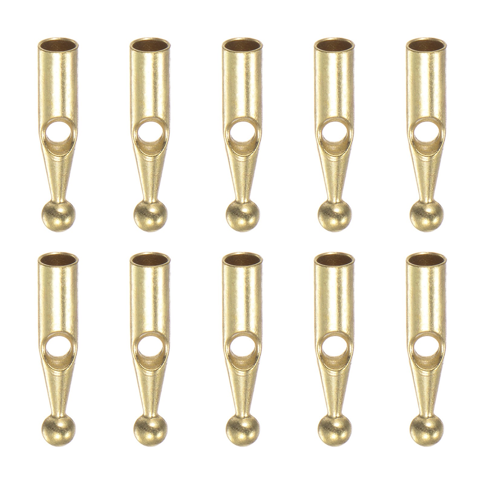 10pcs Umbrella Tail Beads Metal 3mm Dia for Folding Umbrella Cover Golden