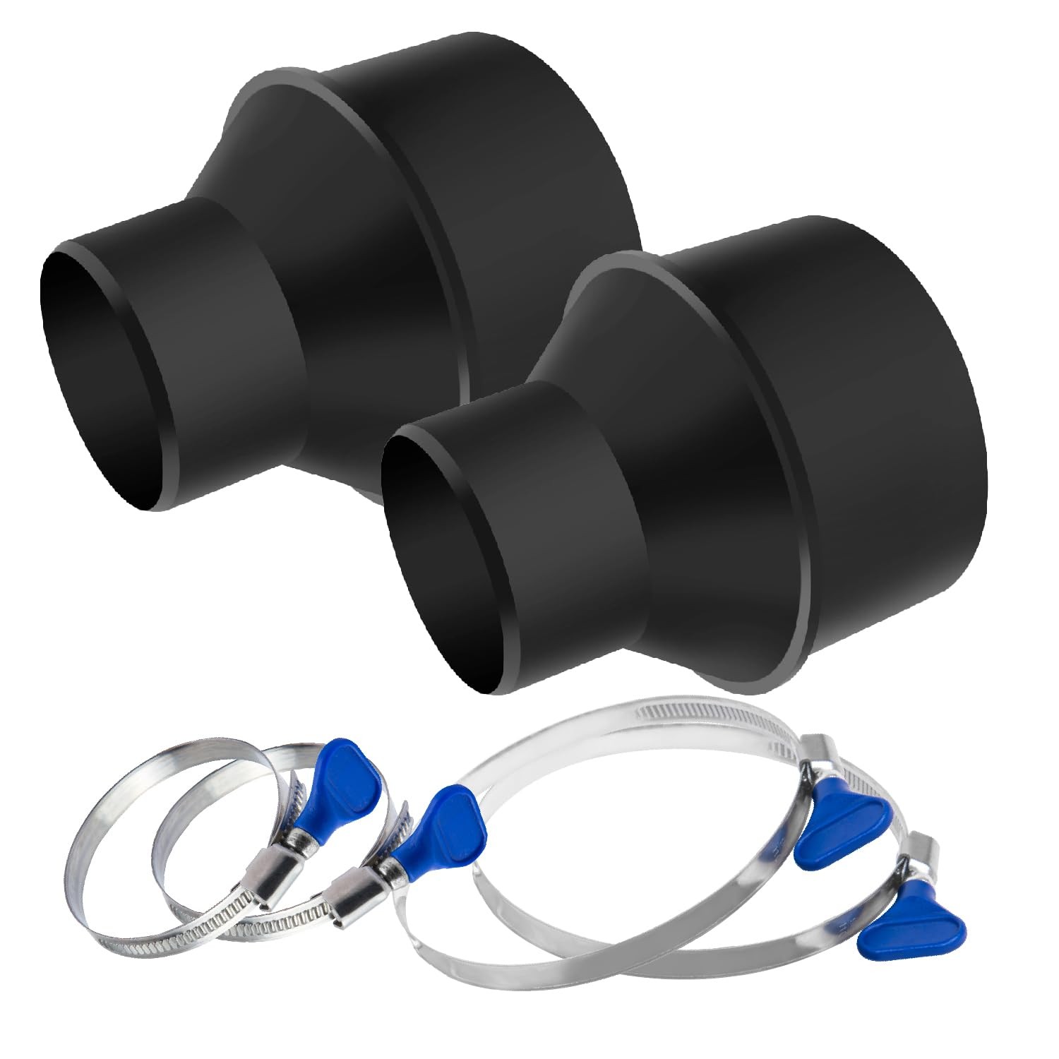 70338p2 4 Inch Hose To 21/2 Inch Hose Cone Reducer W/stainless Steel Thumb Screw