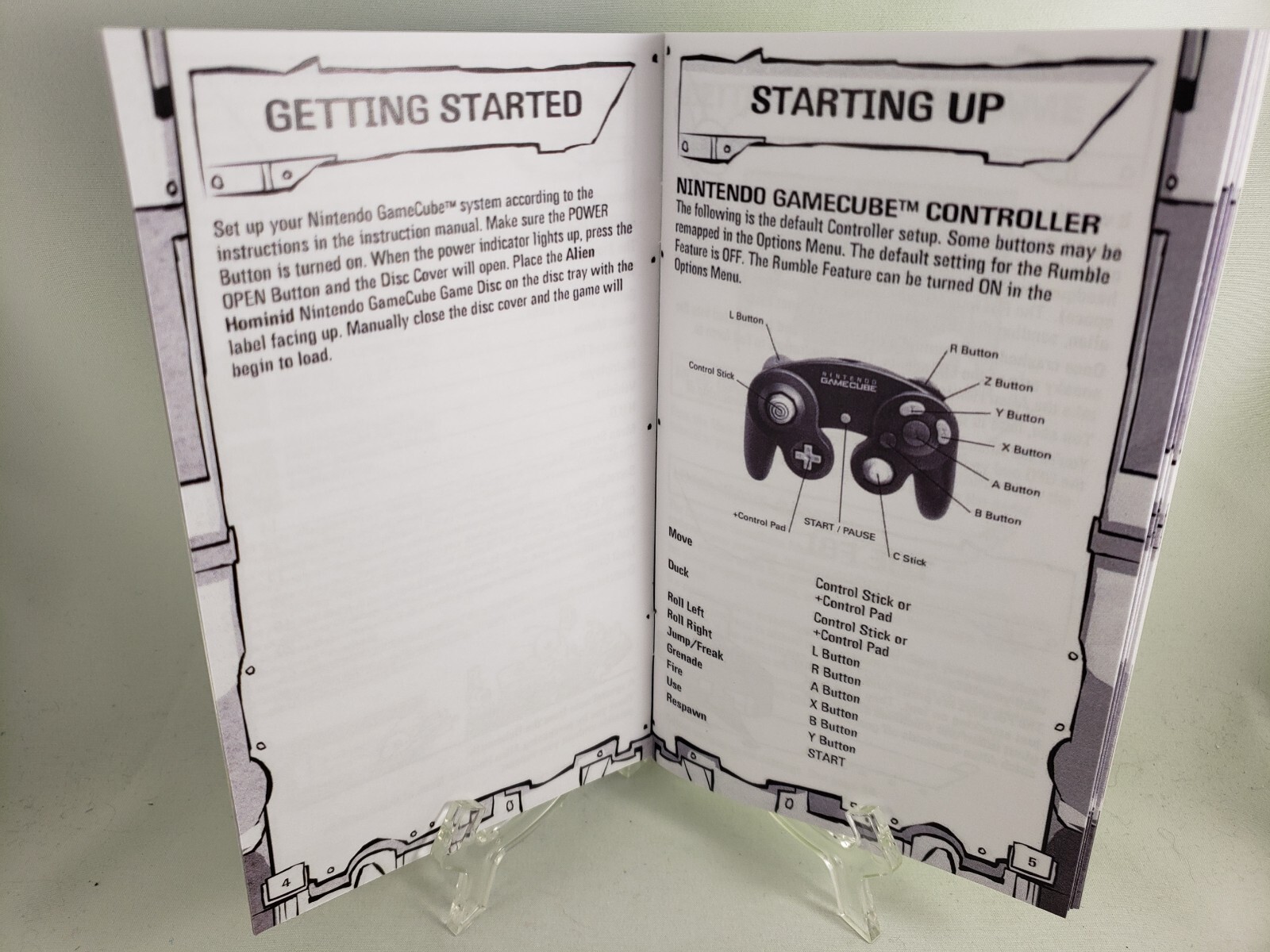 Gamecube MANUAL - ALIEN HOMINID - Nintendo GCN 'Replacement' Instruction Booklet
