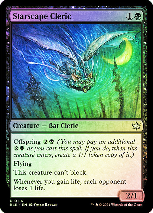 MTG FOIL Starscape Cleric  - Bloomburrow #116