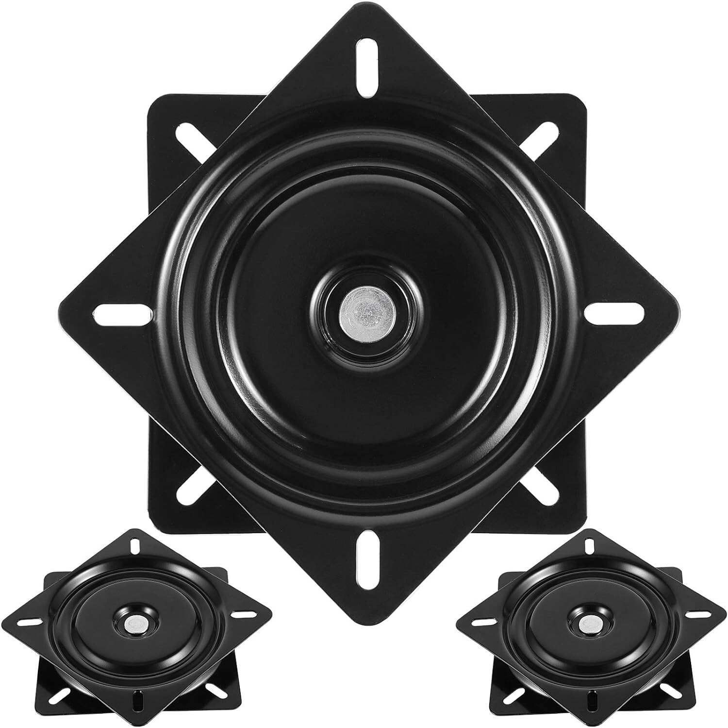 3 PCS 6-1/4 Inches Bar Stool Swivel Plate, Heavy Duty Bar Stool Swivel Replac...