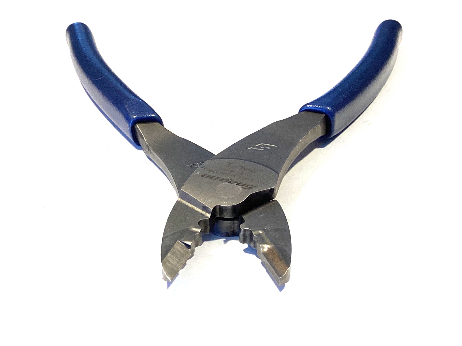 Snap On Tools Power Blue Soft Grip 9” Terminal Crimping Tool Pliers 29ACF NICE