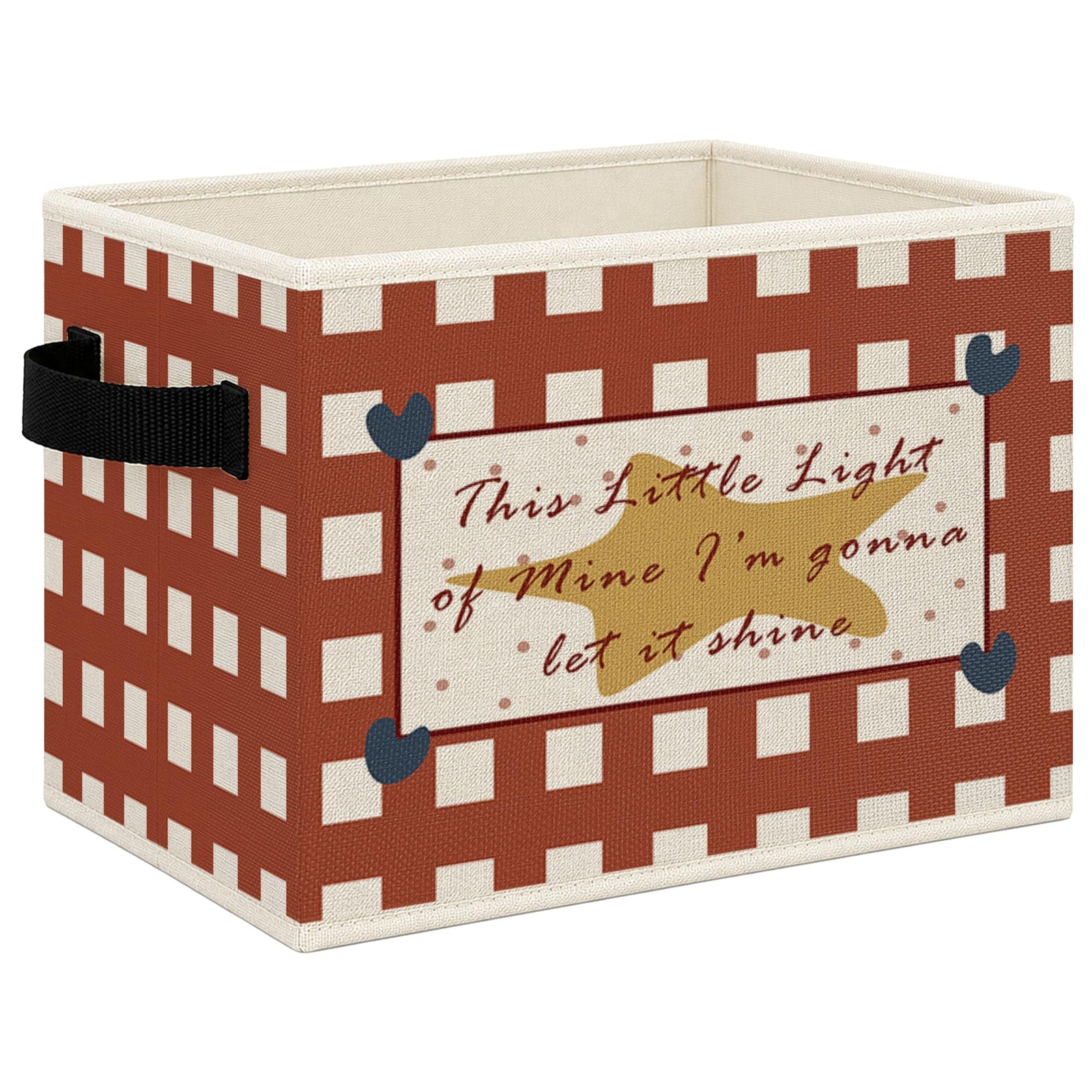 Kids Room Foldable Storage Bins Box with Handles, This Little Light of Mine I...