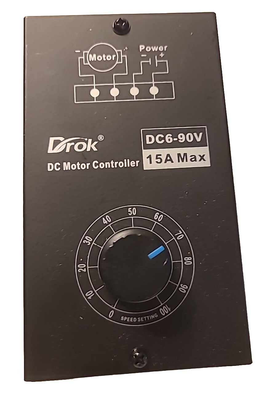 Drok DC Motor Controller Digital DC6-90V 15A Max Black Pre Owned