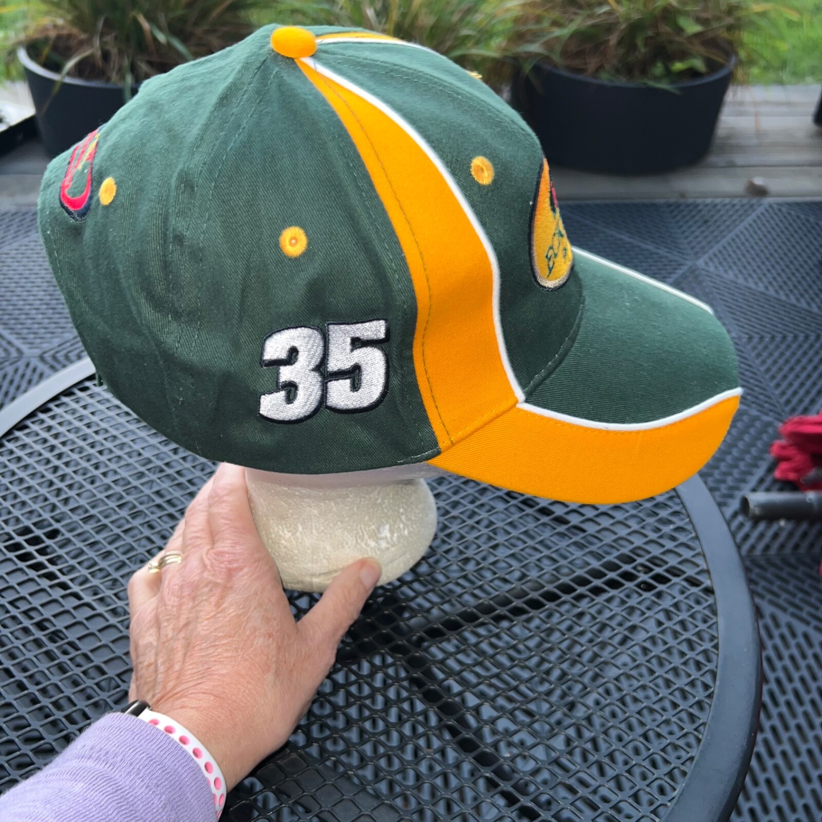 Eckrich Bobby Hamilton #35 Team Renaissance Motorsports Hat Cap Hook Loop EUC