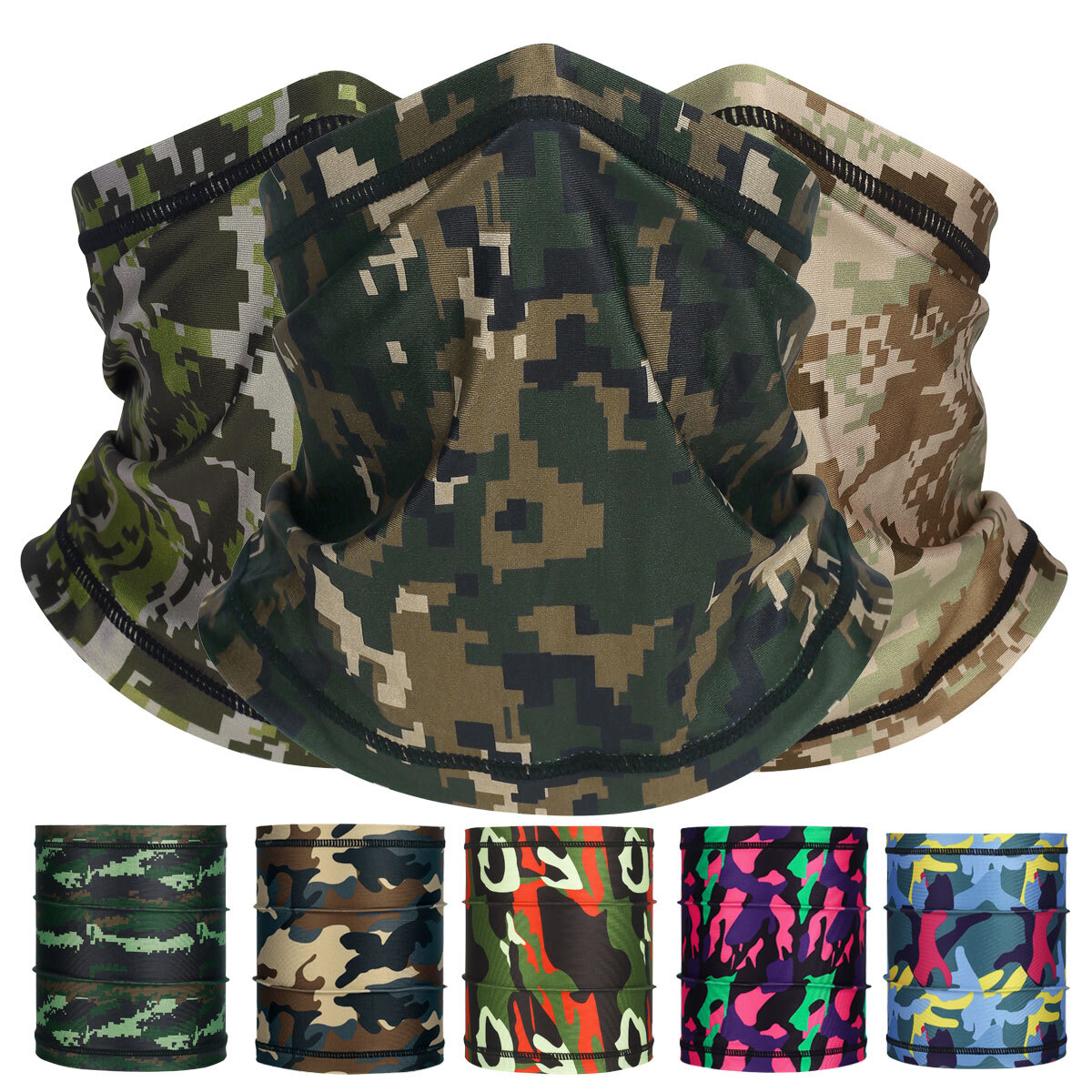 Face Mask UV Protection Neck Gaiter Scarf Outdoor Windproof Balaclava Face Cover