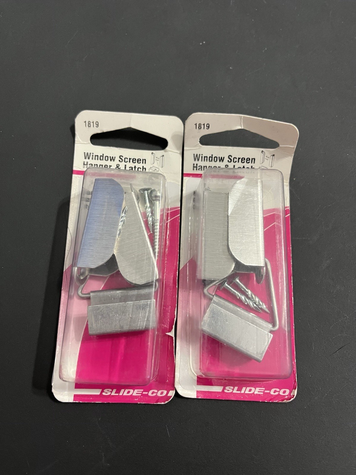 Slide-Co Window Screen Hanger & Latch Set, Qty. 1, # 1819  - Lot Of 2