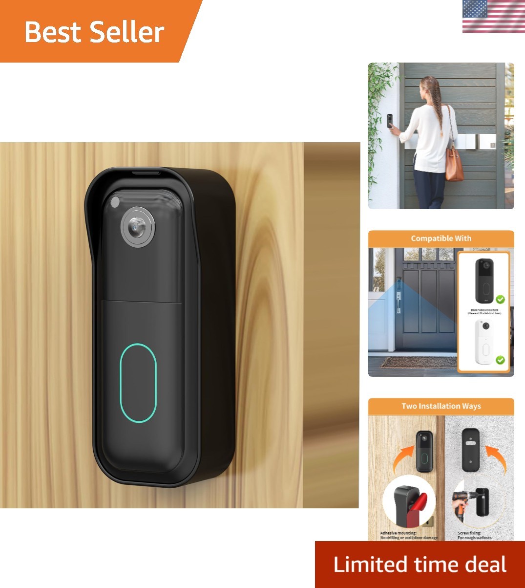Impact-Resistant No-Drill Mount for Blink Doorbell: Secure and Easy Installation