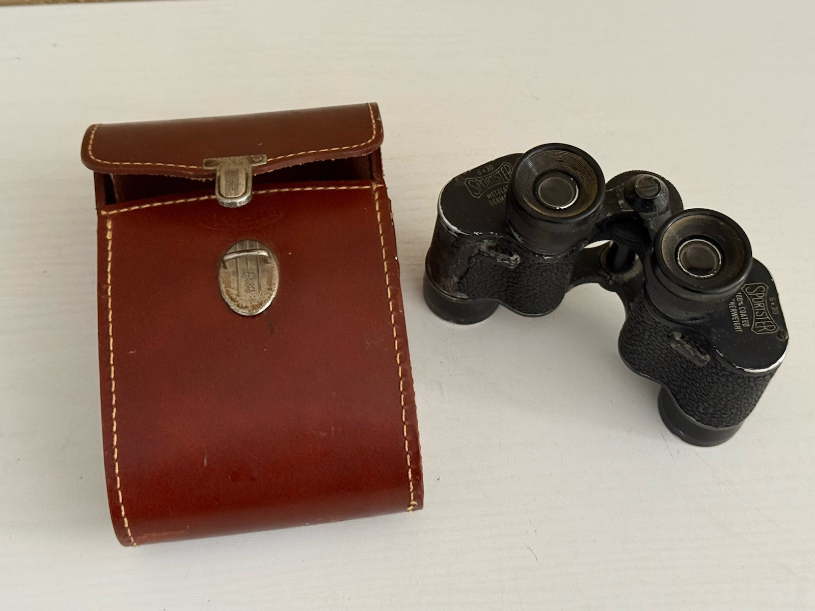 WWI GERMAN CARL ZEISS JENA SPORTSTER 6X30 BINOCULARS Antique Rare Vintage
