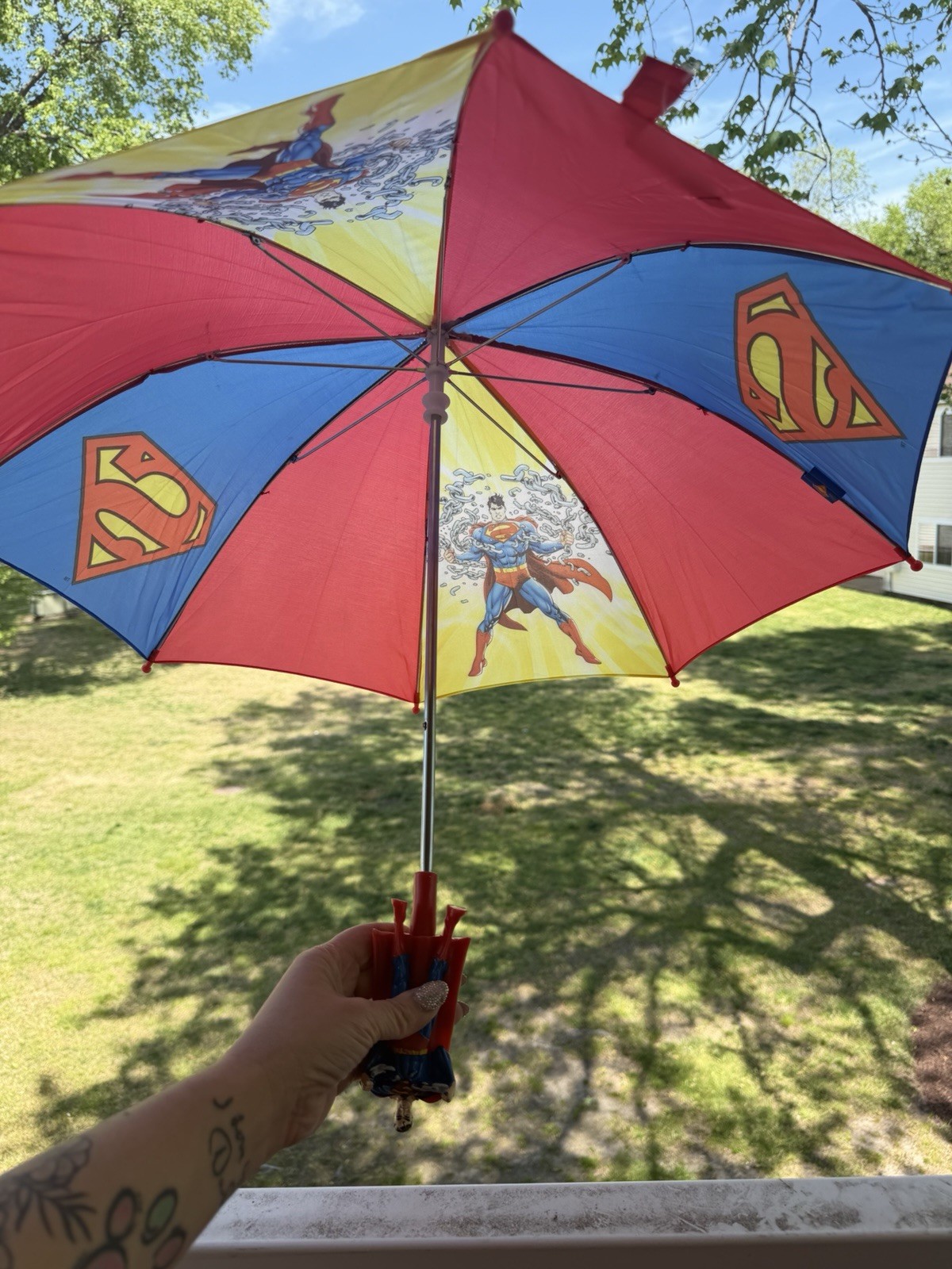 VINTAGE Kids Superman Umbrella DC comics