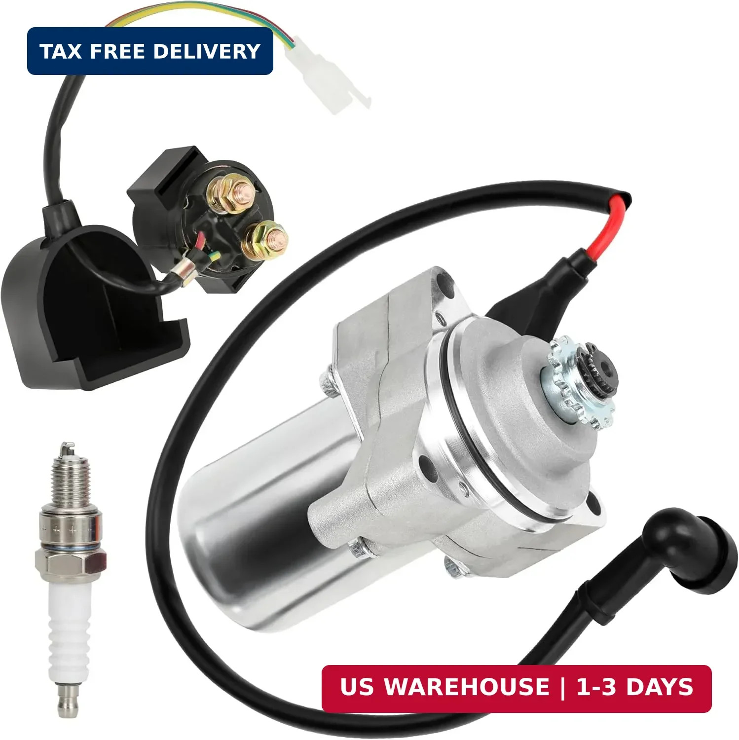 3 Bolt Starter Motor & Solenoid for Tao Tao Coolster Kazuma ATV Go Kart