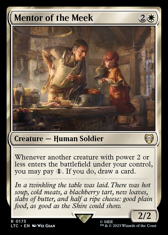 (x4) Mentor of the Meek 0173 Play Set Non Foil Rare LOTR Commander MTG Near Mint