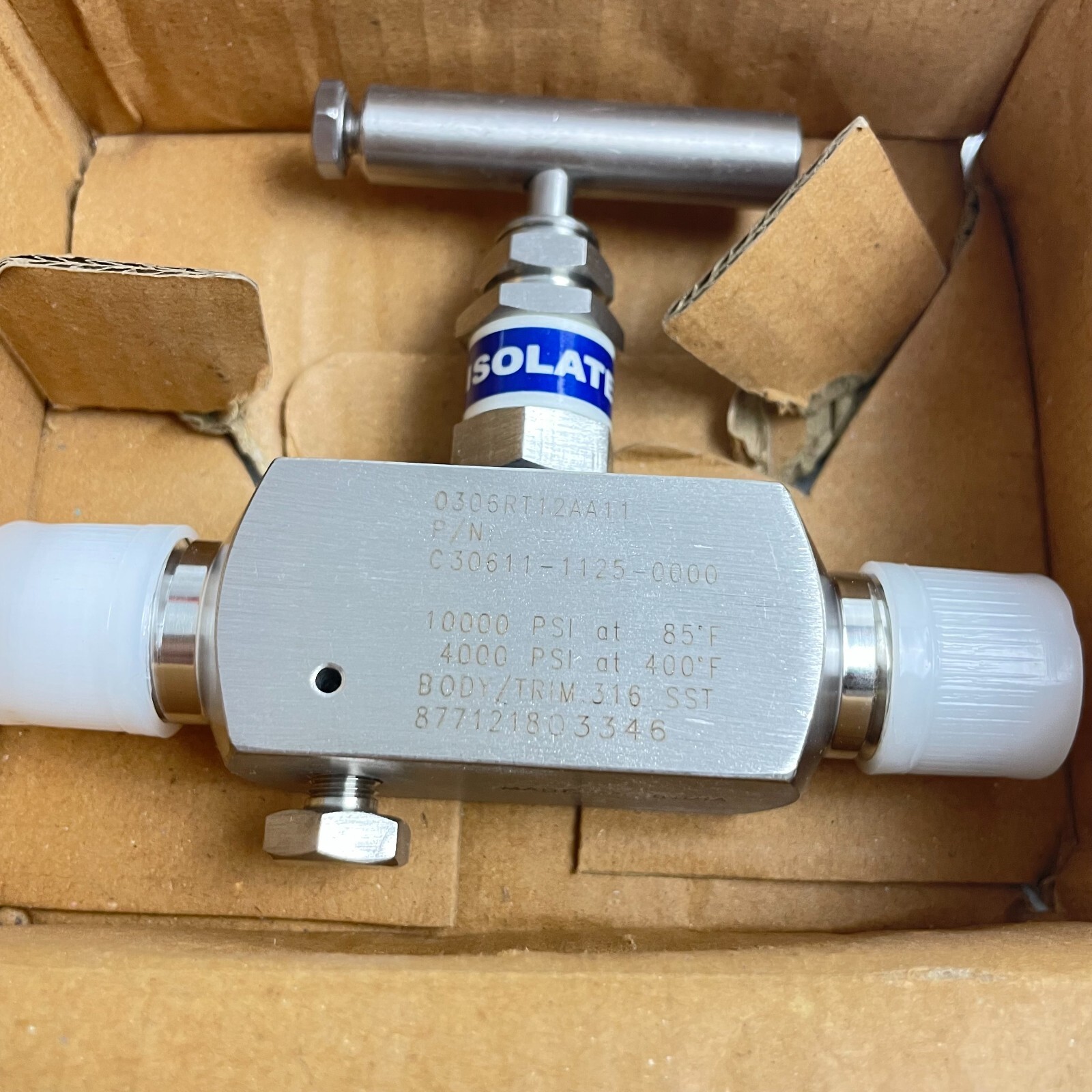 ROSEMOUNT 0306RT12AA11 MANIFOLD BLOCK AND BLEED