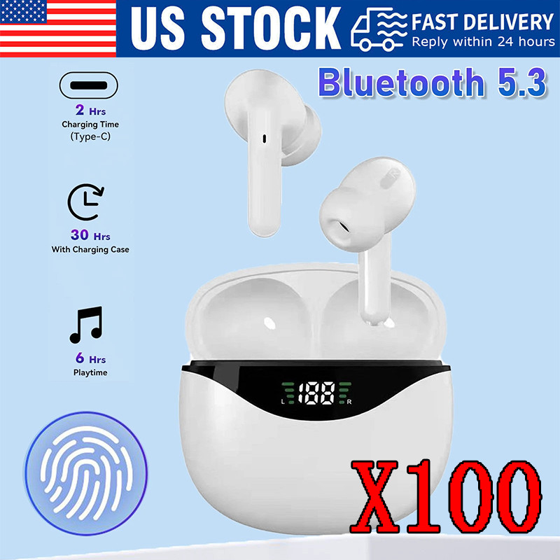Bluetooth Earbuds Headset 5.3 Wireless Noise Cancelling Trucker Waterproof LOT