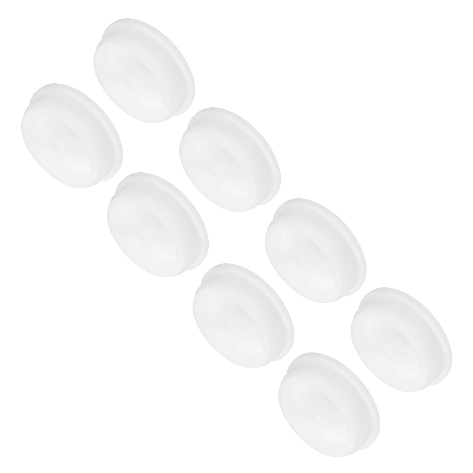 8pcs T-Shaped Silicone Plugs 51.3mm 2" Dia Snap in Plug Seal Round White