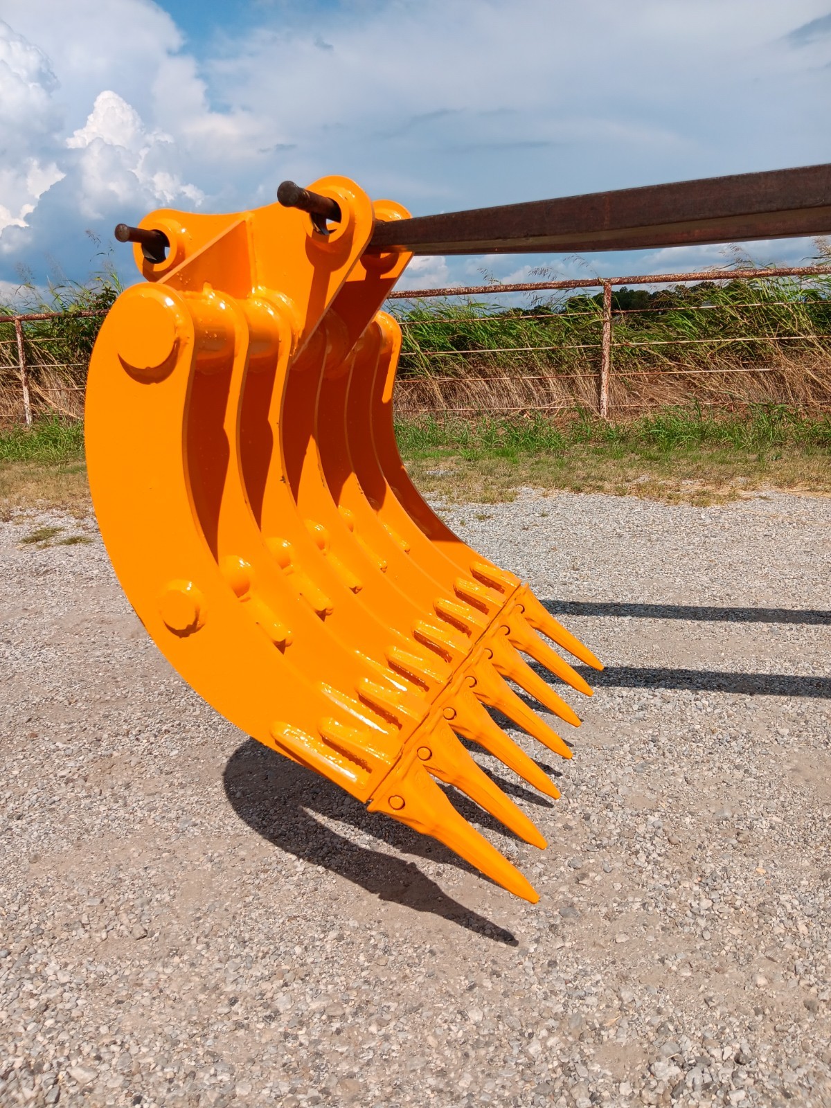 Cat 305 305.5 32" Mini Excavator  Land Clearing Rake  Root Rake 45mm Pin Holes