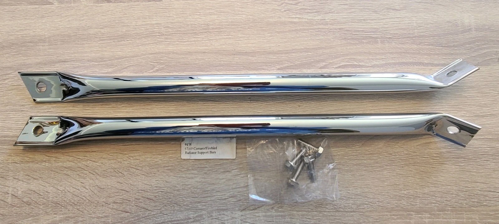 Chrome 9175 67-69 Firebird Potiac Camero Chevy Radiator Support Bars NEW