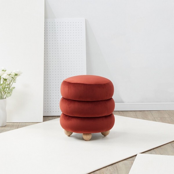 Safavieh CECELIA ROUND OTTOMAN, Reduced Price 2172754018 SFV5133C