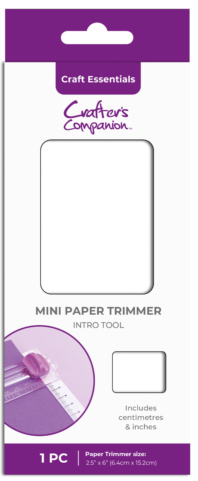 Crafter's Companion - Mini Paper Trimmer - 2.5” x 6”