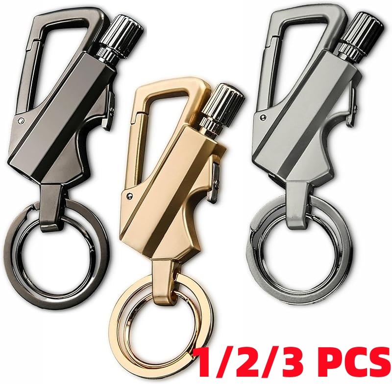 1/2/3Pack Permanent Match Infinity Lighter with Multitool Keychain Bottle Opener