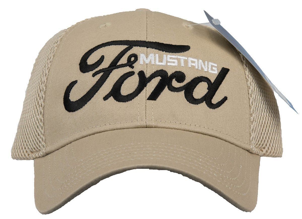 Ford Mustang Mesh Hat in Tan - We Ship WORLDWIDE & FREE To All Of the USA! GT