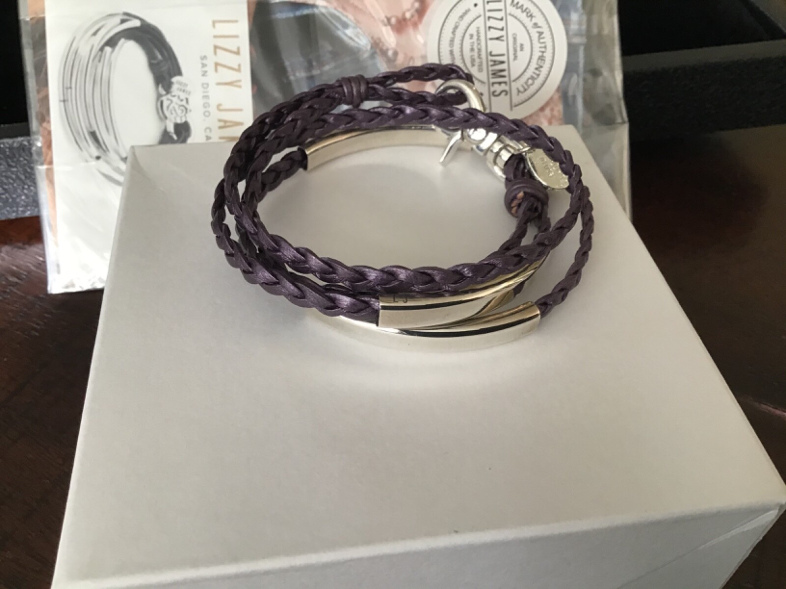 NWT Lizzy James Sterling Silver Mini Harmony Bracelet size Medium 