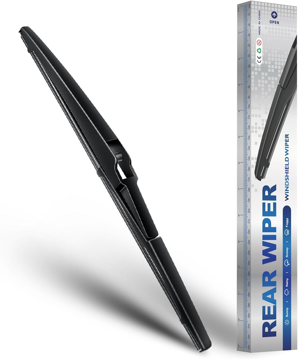 Rear Windshield Wiper for Toyota Venza 2021-2024, Streak-Free OEM Back Wipers Bl