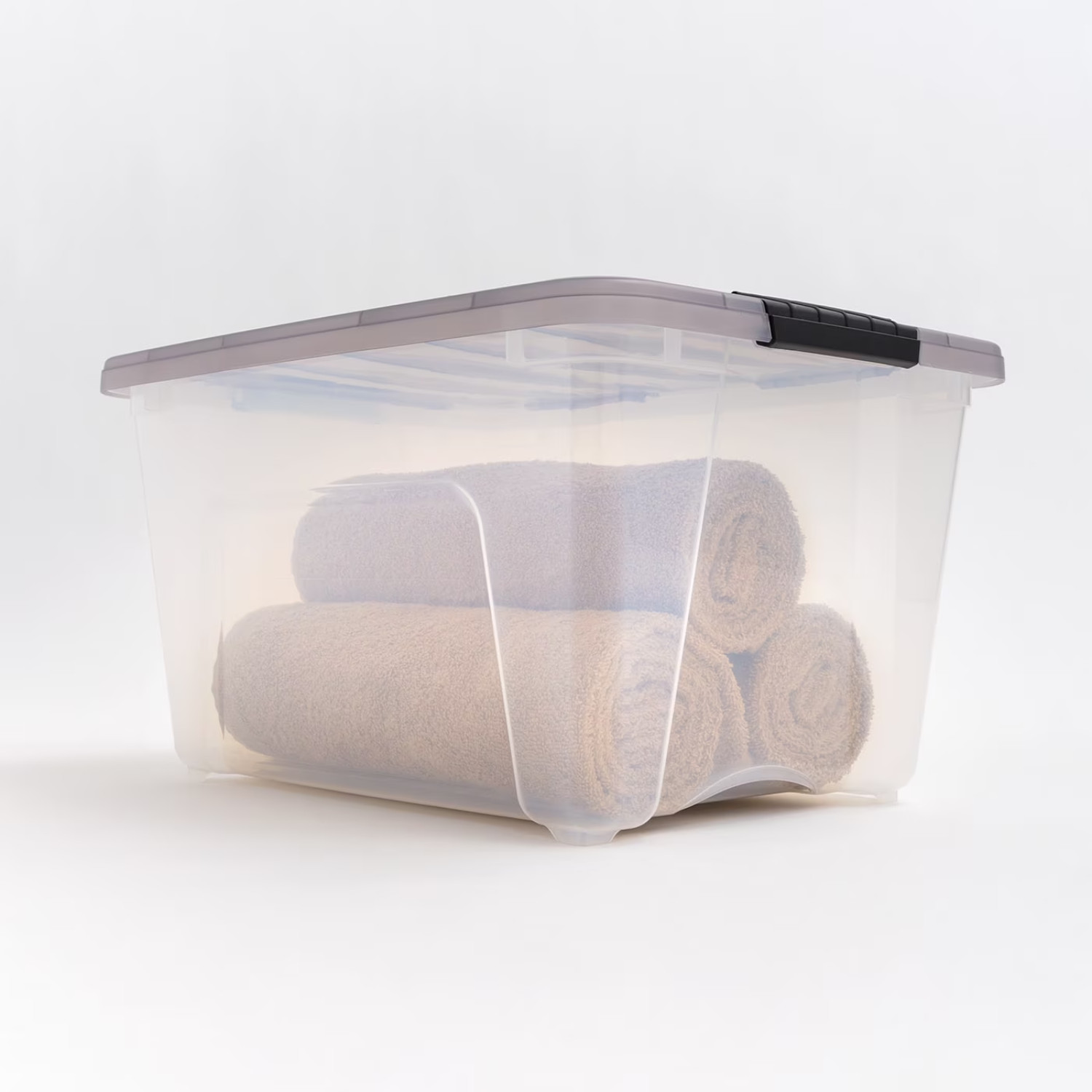 2 Pack IRIS 32Qt Storage Bin Plastic Stackable Container Lid Tote Organizer